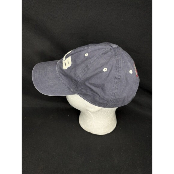 MLB Strapback Hat Blue Navy Major League Baseball 1839 White - Picture 2 of 6